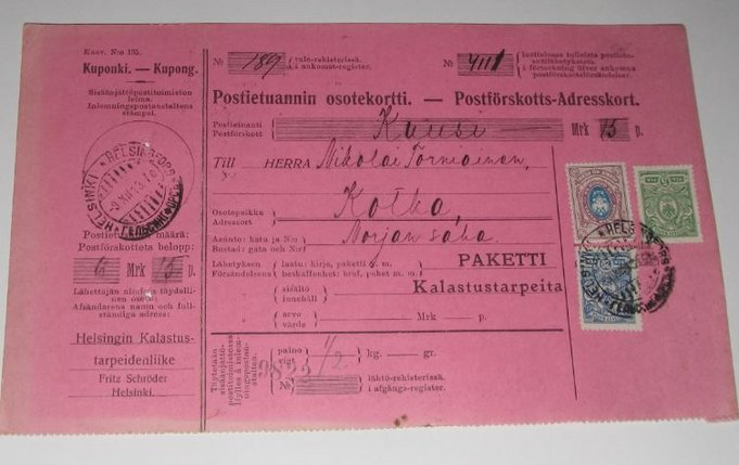 Schröder----1913----paketti lähtenyt kotkaan..JPG
