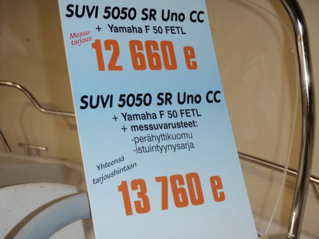 Hinta 50 hv koneen kera.