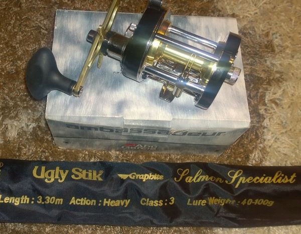 Ambassadeur Pro Rocket 7000i ja Ugly Stick Salmon specialist