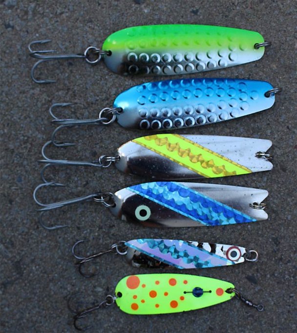 Vetopeltiä Iron Horn, Ismo???, Flutter spoon, evil eye h.15eur