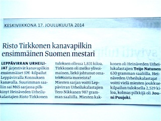 Ritimorrin tekijä Risto Tirkkonen menestyy kilpailuissa.<br />Kannattaa tutustua Ritimorreihin.