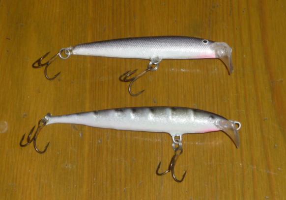 Samfishing 9cm &amp;quot;rapala original&amp;quot;-aihio. Myös eka urakokeilu (tai no ei uria vaan kuumaliima viivoja)